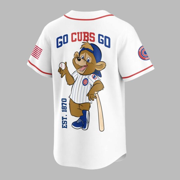 Alternative view of Chicago Cubs Classic Mascot Baseball Jersey LT0009