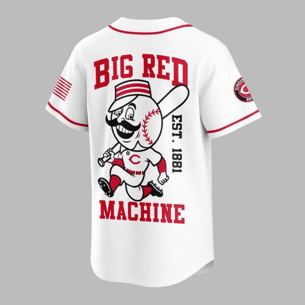 Alternative view of Cincinnati Reds Classic Mascot Baseball Jersey LT0009