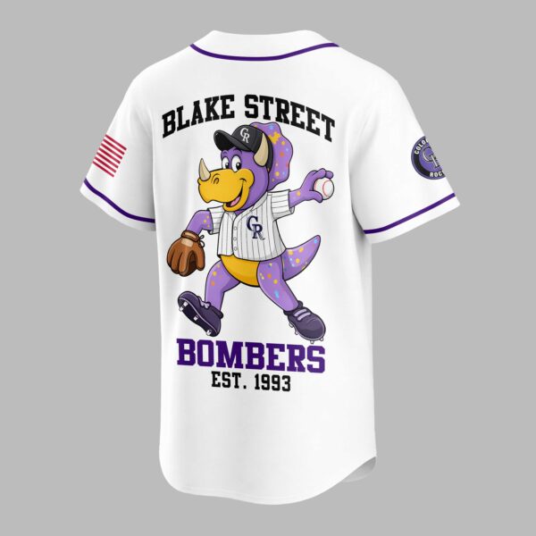 Alternative view of Colorado Rockies Classic Mascot Baseball Jersey LT0009