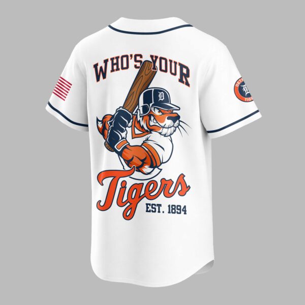 Alternative view of Detroit Tigers Classic Mascot Baseball Jersey LT0009