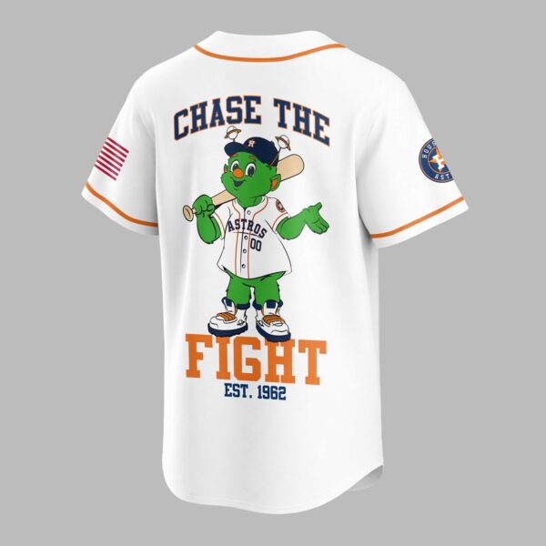 Alternative view of Houston Astros Classic Mascot Baseball Jersey LT0009