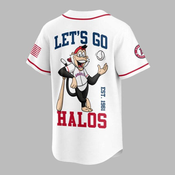 Alternative view of Los Angeles Angels Classic Mascot Baseball Jersey LT0009