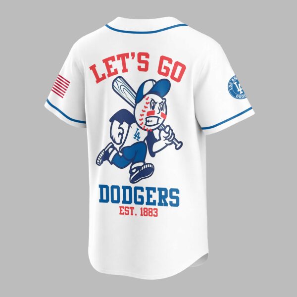 Alternative view of Los Angeles Dodgers Classic Mascot Baseball Jersey LT0009
