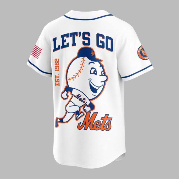 Alternative view of New York Mets Classic Mascot Baseball Jersey LT0009