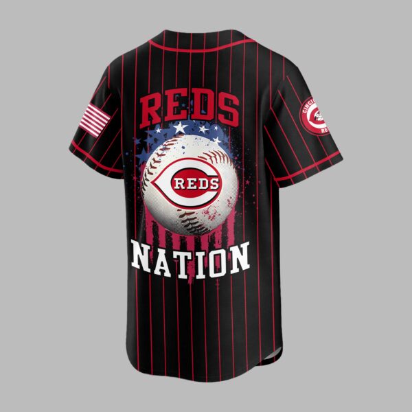 Alternative view of Cincinnati Reds USA Flag Edition Premium Baseball Jersey PH00007