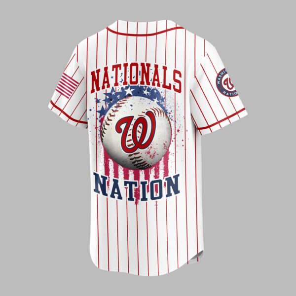 Alternative view of Washington Nationals USA Flag Edition Premium Baseball Jersey PH00007