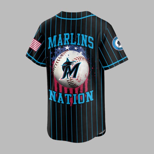 Alternative view of Miami Marlins USA Flag Edition Premium Baseball Jersey PH00007