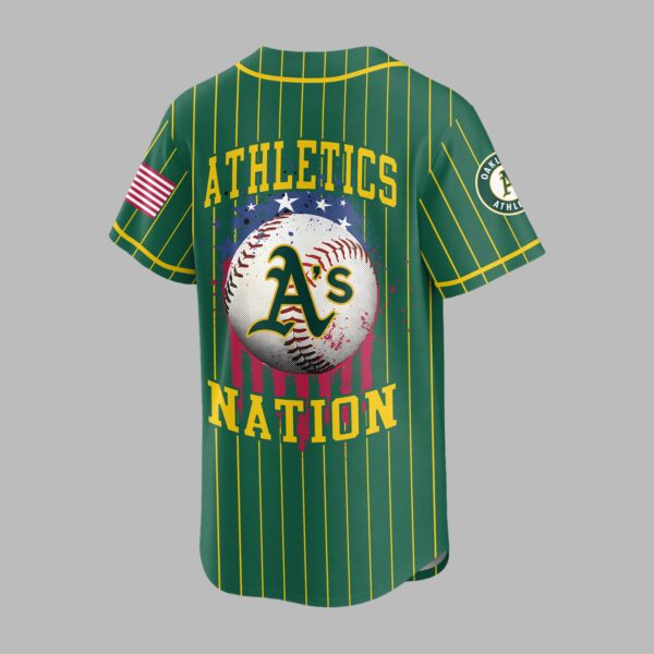 Alternative view of Oakland Athletics USA Flag Edition Premium Baseball Jersey PH00007