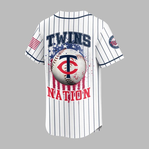 Alternative view of Minnesota Twins USA Flag Edition Premium Baseball Jersey PH00007