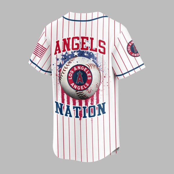 Alternative view of Los Angeles Angels USA Flag Edition Premium Baseball Jersey PH00007
