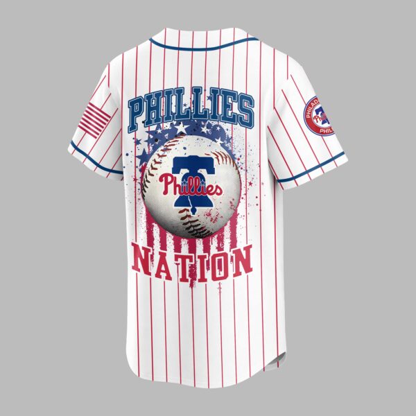 Alternative view of Philadelphia Phillies USA Flag Edition Premium Baseball Jersey PH00007