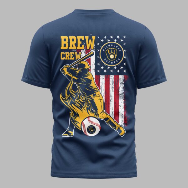 Alternative view of Milwaukee Brewers x American Flag Premium Performance T-Shirt PH00004