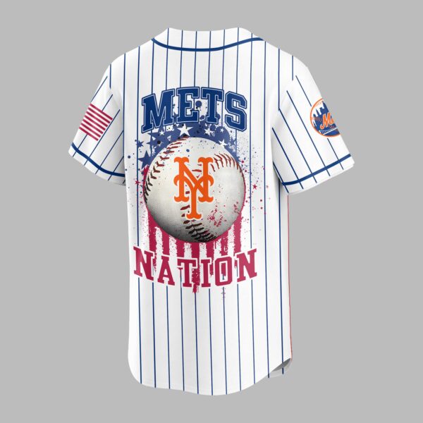 Alternative view of New York Mets USA Flag Edition Premium Baseball Jersey PH00007
