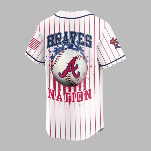 Alternative view of Atlanta Braves USA Flag Edition Premium Baseball Jersey PH00007