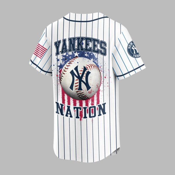 Alternative view of New York Yankees USA Flag Edition Premium Baseball Jersey PH00007