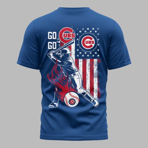 Alternative view of Chicago Cubs x American Flag Premium Performance T-Shirt PH00004