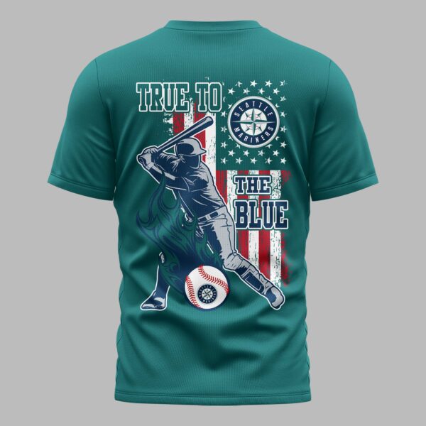 Alternative view of Seattle Mariners x American Flag Premium Performance T-Shirt PH00004