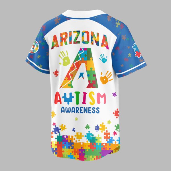 Alternative view of Arizona Diamondbacks Autism Awareness Puzzle Premium Jersey LT0007