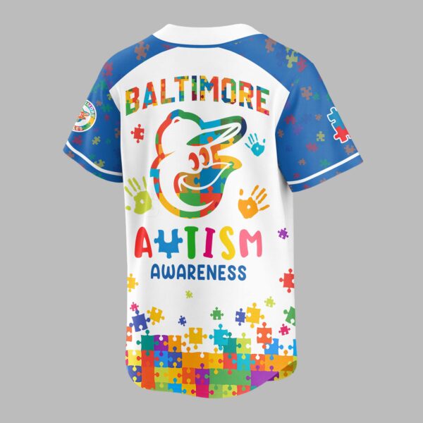 Alternative view of Baltimore Orioles Autism Awareness Puzzle Premium Jersey LT0007