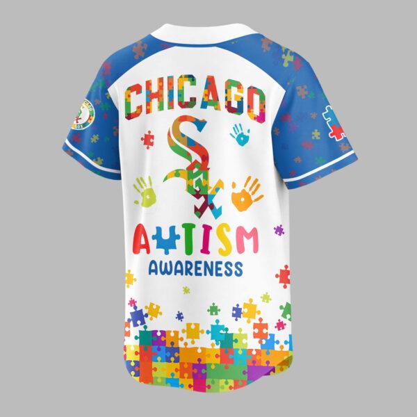 Alternative view of Chicago White Sox Autism Awareness Puzzle Premium Jersey LT0007