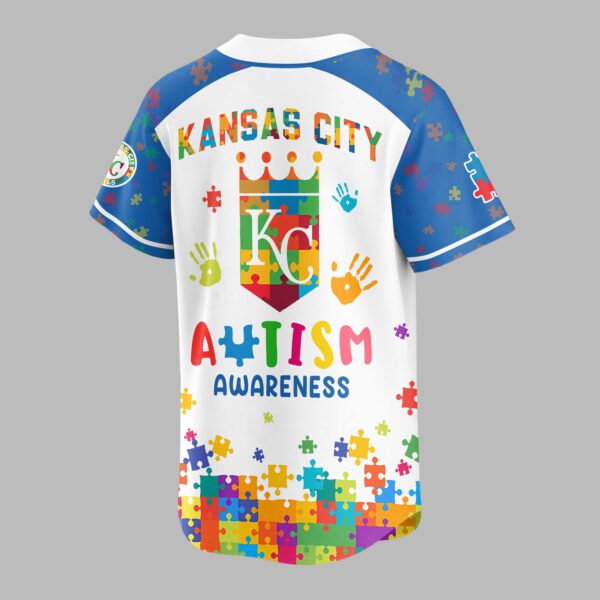 Alternative view of Kansas City Royals Autism Awareness Puzzle Premium Jersey LT0007