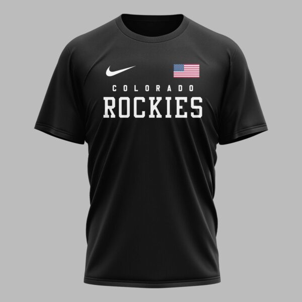 Alternative view of Colorado Rockies x American Flag Premium Performance T-Shirt PH00004