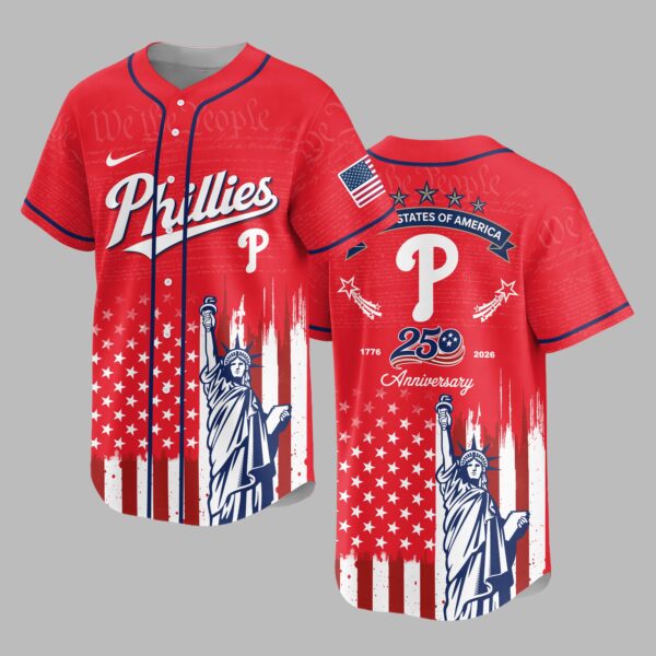 Philadelphia Phillies X America’s 250th Anniversary Premium Baseball Jersey PVT006