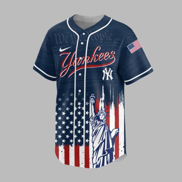 Alternative view of New York Yankees X America’s 250th Anniversary Premium Baseball Jersey PVT006