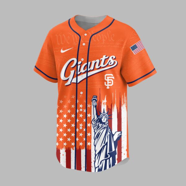 Alternative view of San Francisco Giants X America’s 250th Anniversary Premium Baseball Jersey PVT006